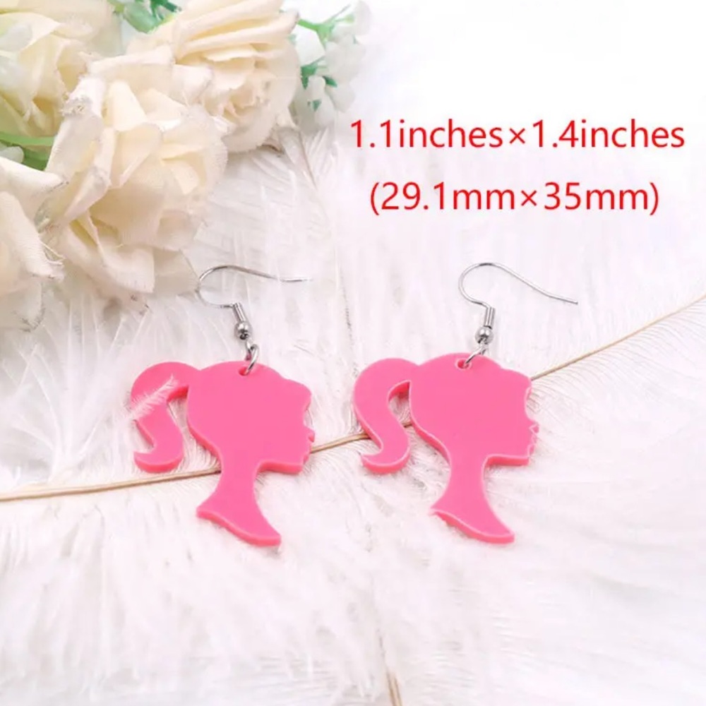 Pink Barbie Earrings